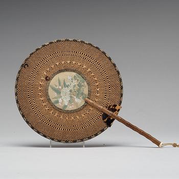 A Chinese fan, Qing dynasty, 19th Century.