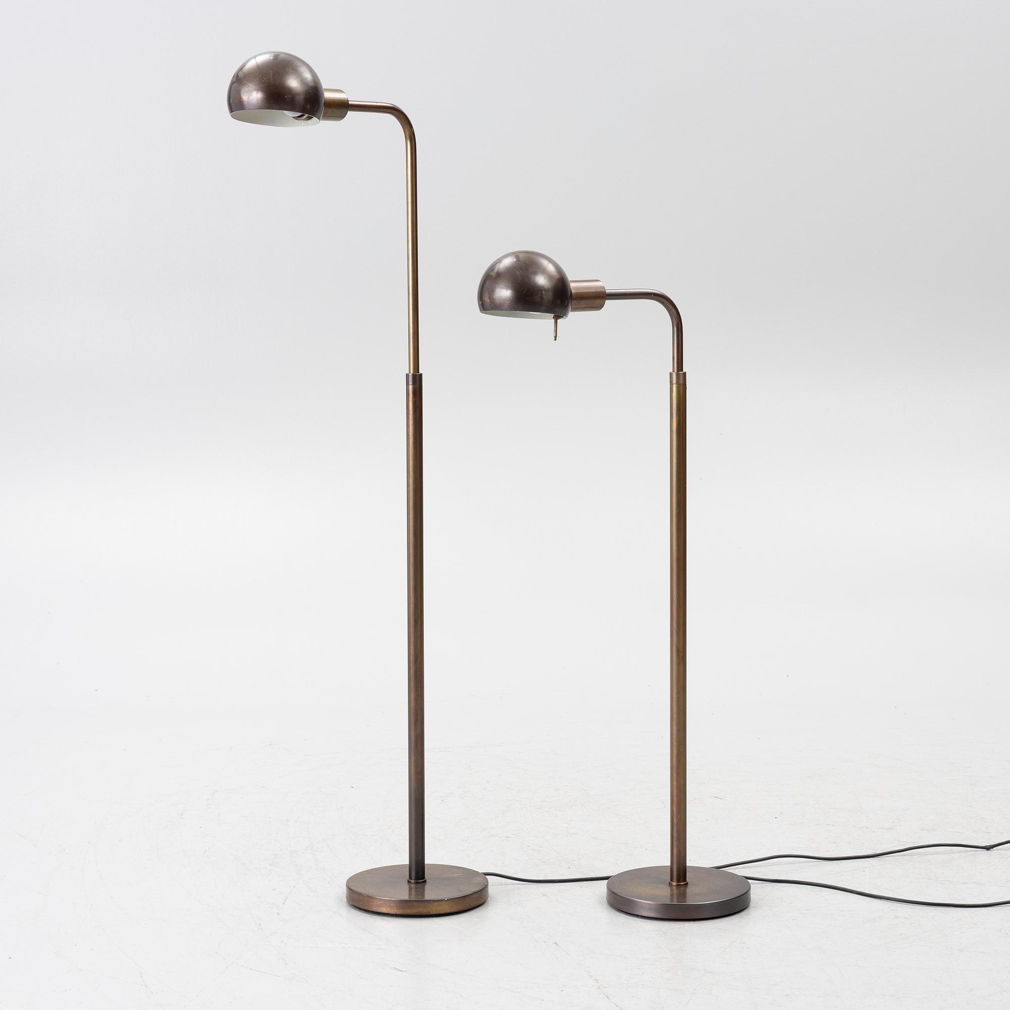 Floor lamps, a pair.
