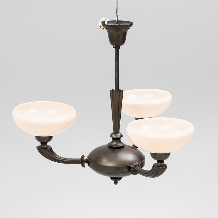 Harald Notini, ceiling lamp, model "6353", Arvid Böhlmark's Lampfabrik, 1920s/30s.