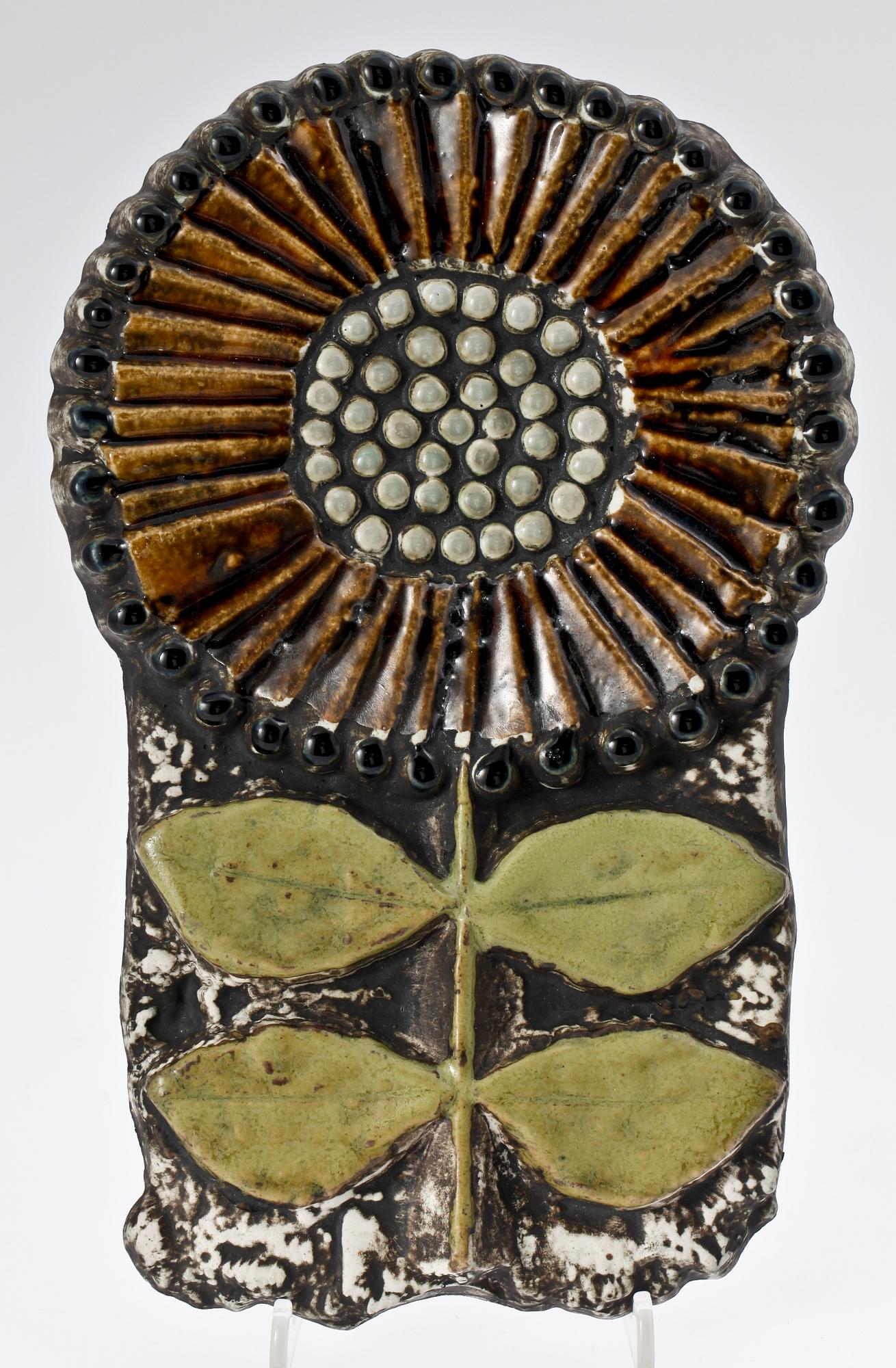 VÄGGPLAKETT, stengods, Lisa Larson, Gustavsberg.