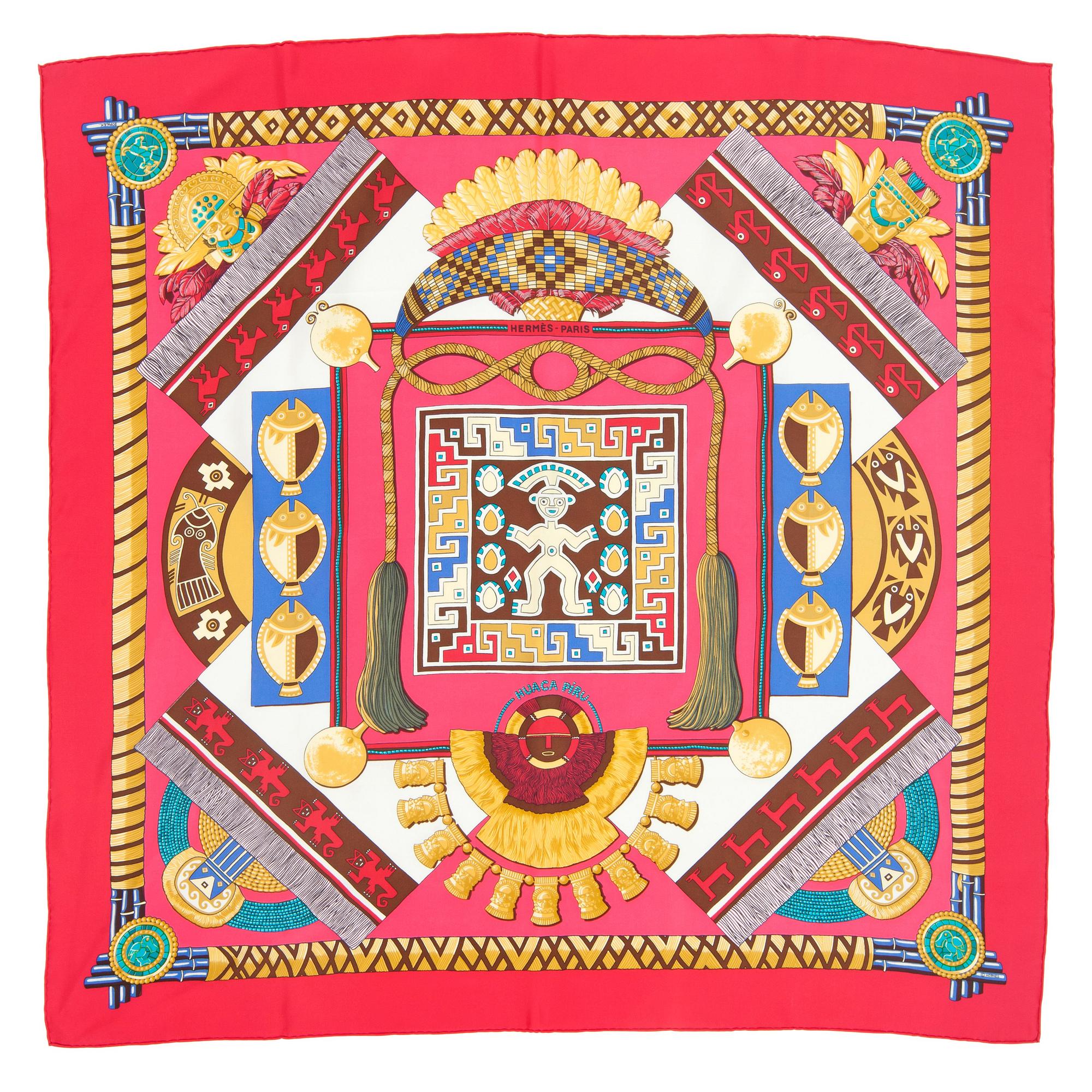 HERMÈS, scarf, "Huaca Piru".