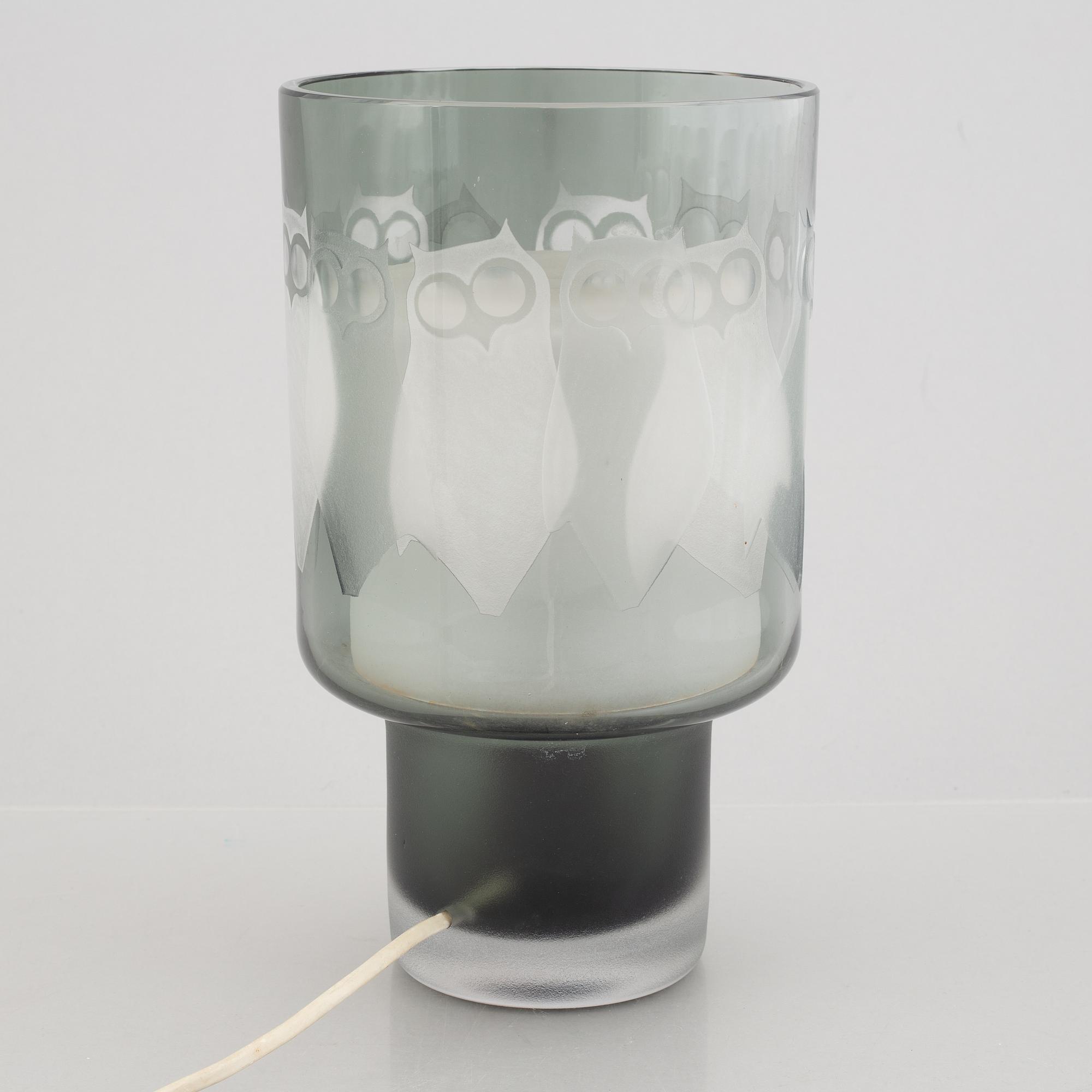 Hans Ove Sandberg, a glass table lamp, Kosta, Sweden,.
