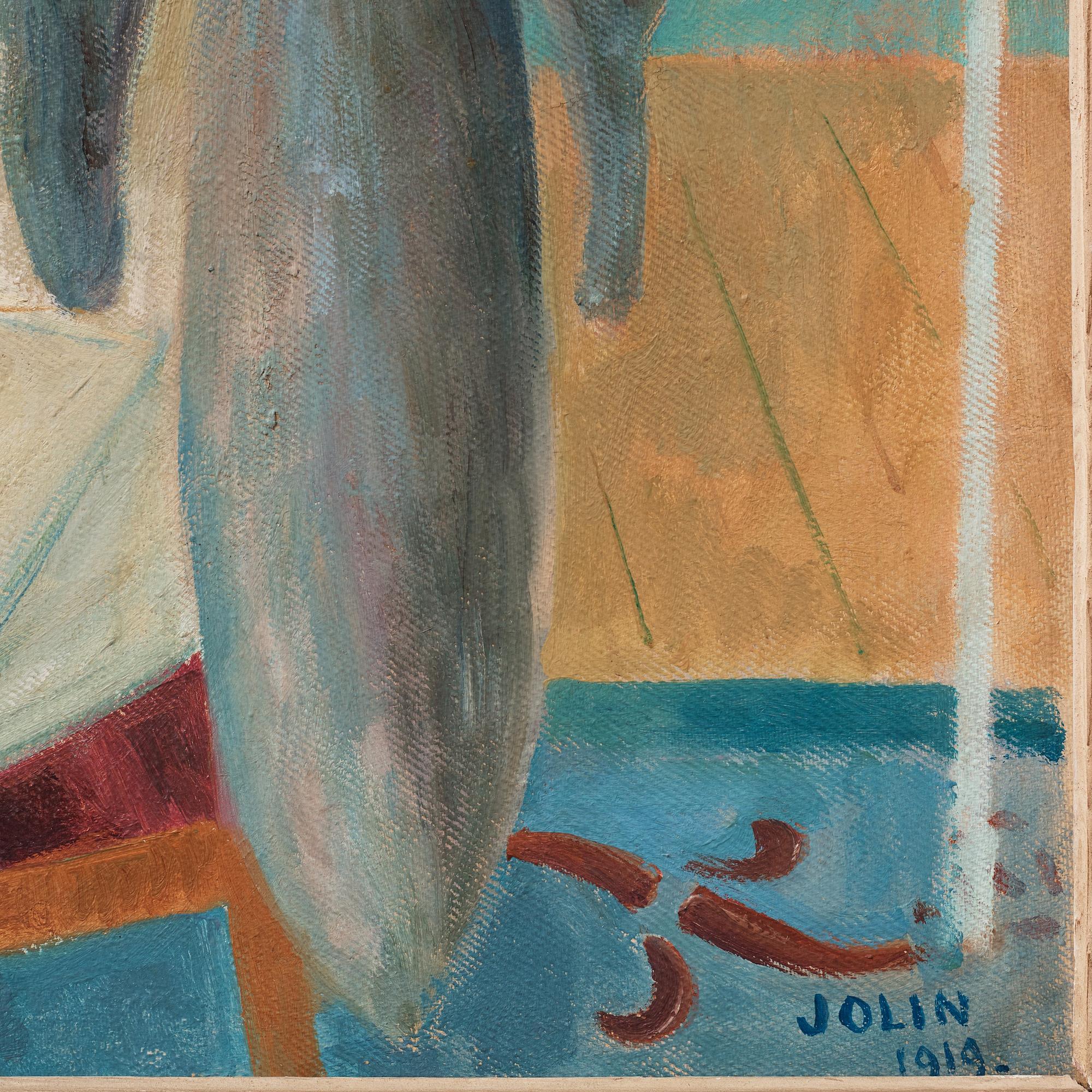 Einar Jolin, A woman with pink hat.