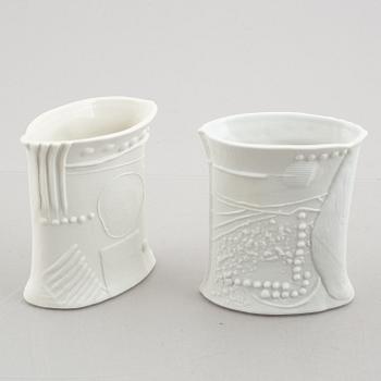 Bertil Vallien, seven pieces of "Terra" ceramics, Rörstrand.