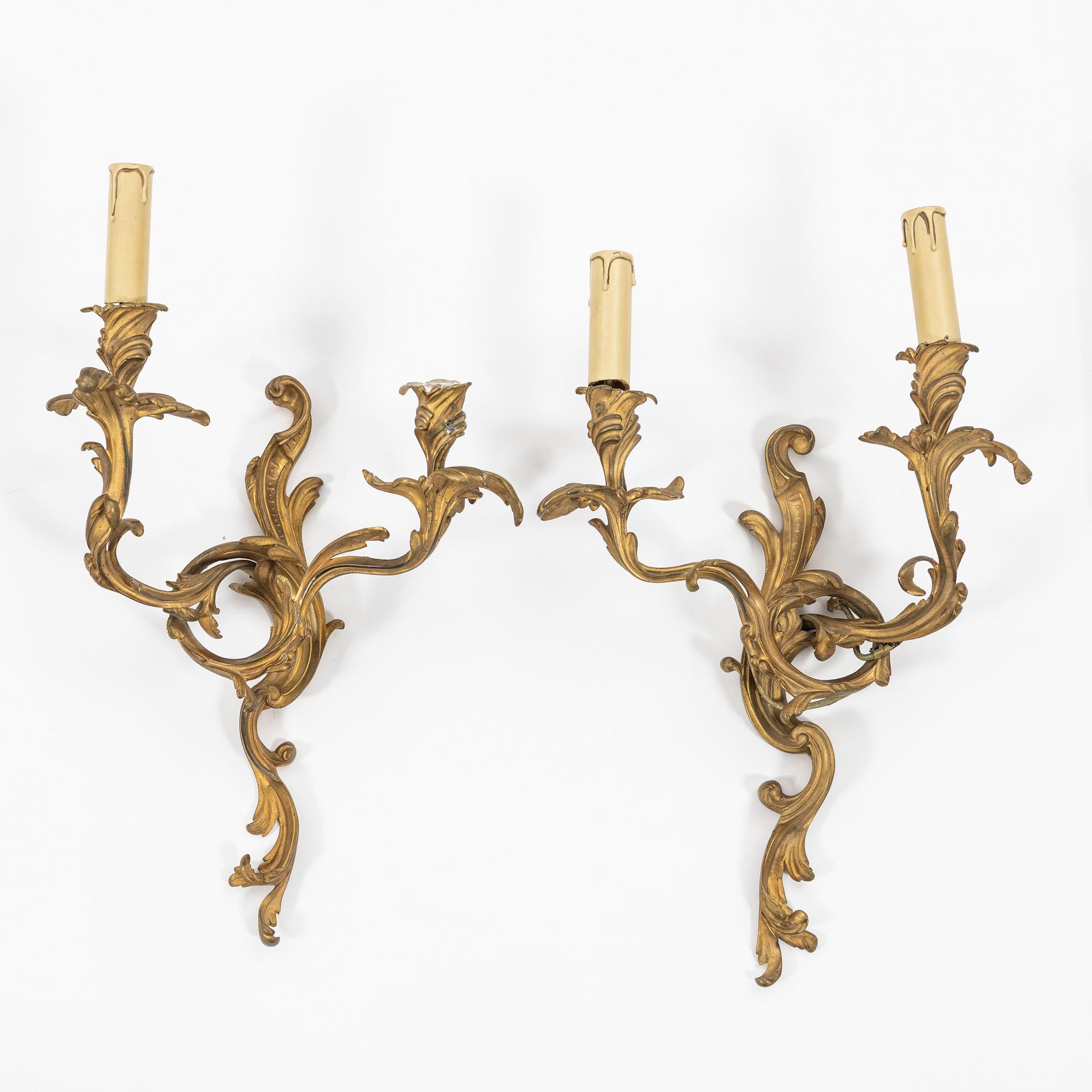 A pair of appliques, Louis XV style, France.