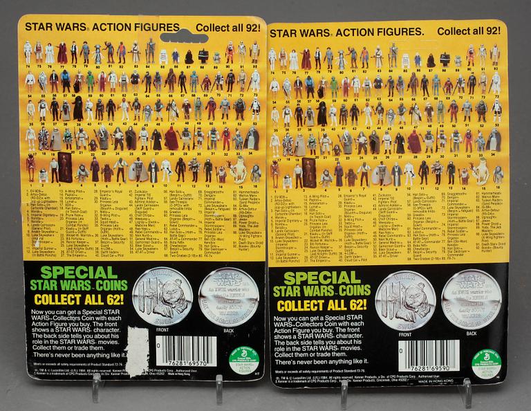 STAR WARS, 5 stycken actionfigurer, Kenner 1984.