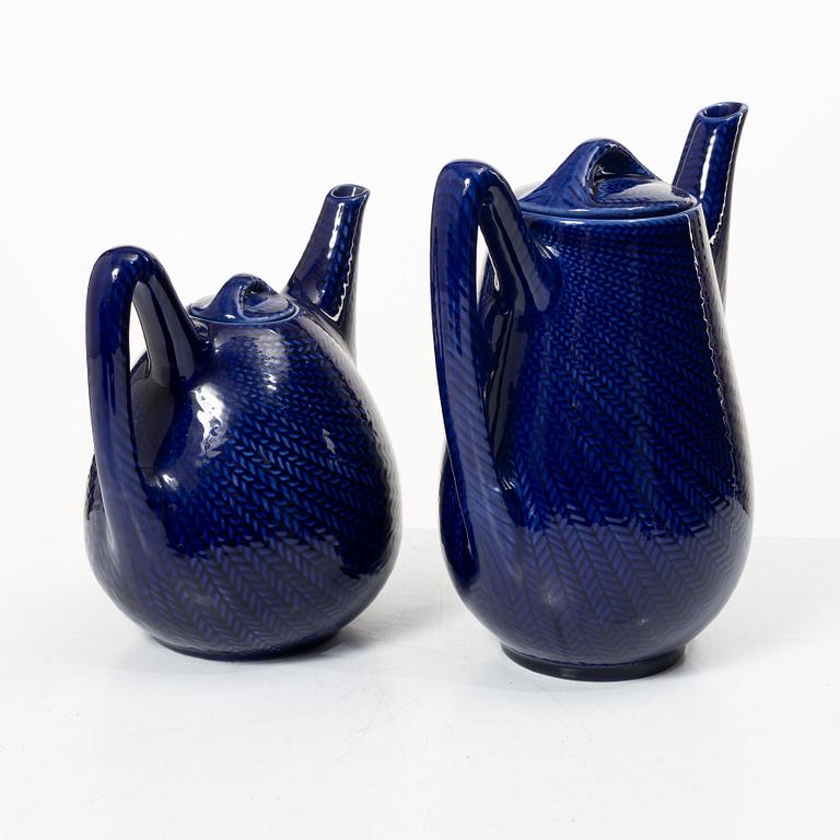Hertha Bengtson, service pieces 34 pcs, stoneware, "Blue Fire", Rörstrand.