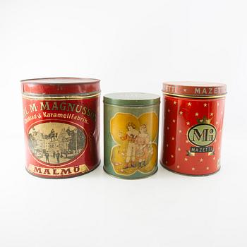 Cake tins 4 pcs early 20th century Påels, Mazetti Carl Magnusson.