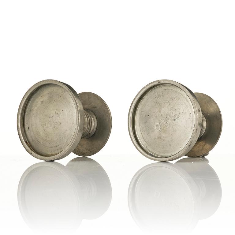 Nils Fougstedt, a pair of candlesticks model 1189, Firma Svenskt Tenn, Stockholm, 1929.