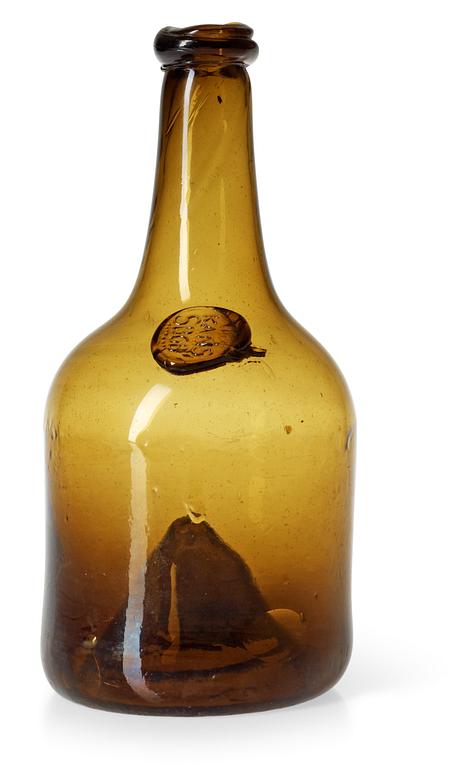 FLASKA, glas. Strömbäcks glasbruk, 1700-talets andra hälft.