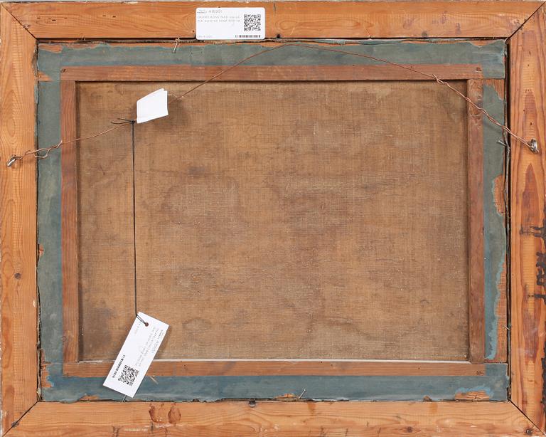 OKÄND KONSTNÄR, olja på duk, signerad, tidigt 1800-tal.