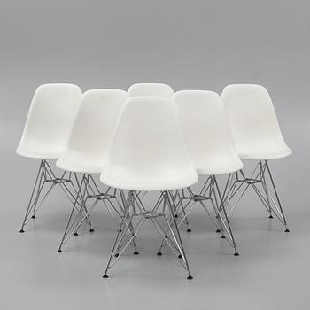 Charles & Ray Eames, stolar, 6 st, "Plastic chair", Vitra, 2006.