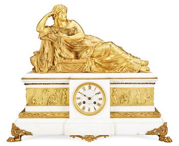 556. A French late 19th Century mantel clock.
