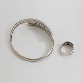 ARMRING SAMT RING, David-Andersen, Norge.