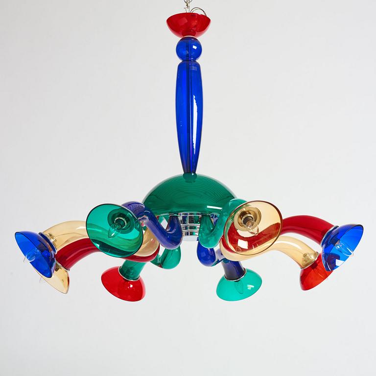 Ernesto Gismondi, a "Halloween" chandelier, Ve-Art for Artemide, Italy, 1990s.