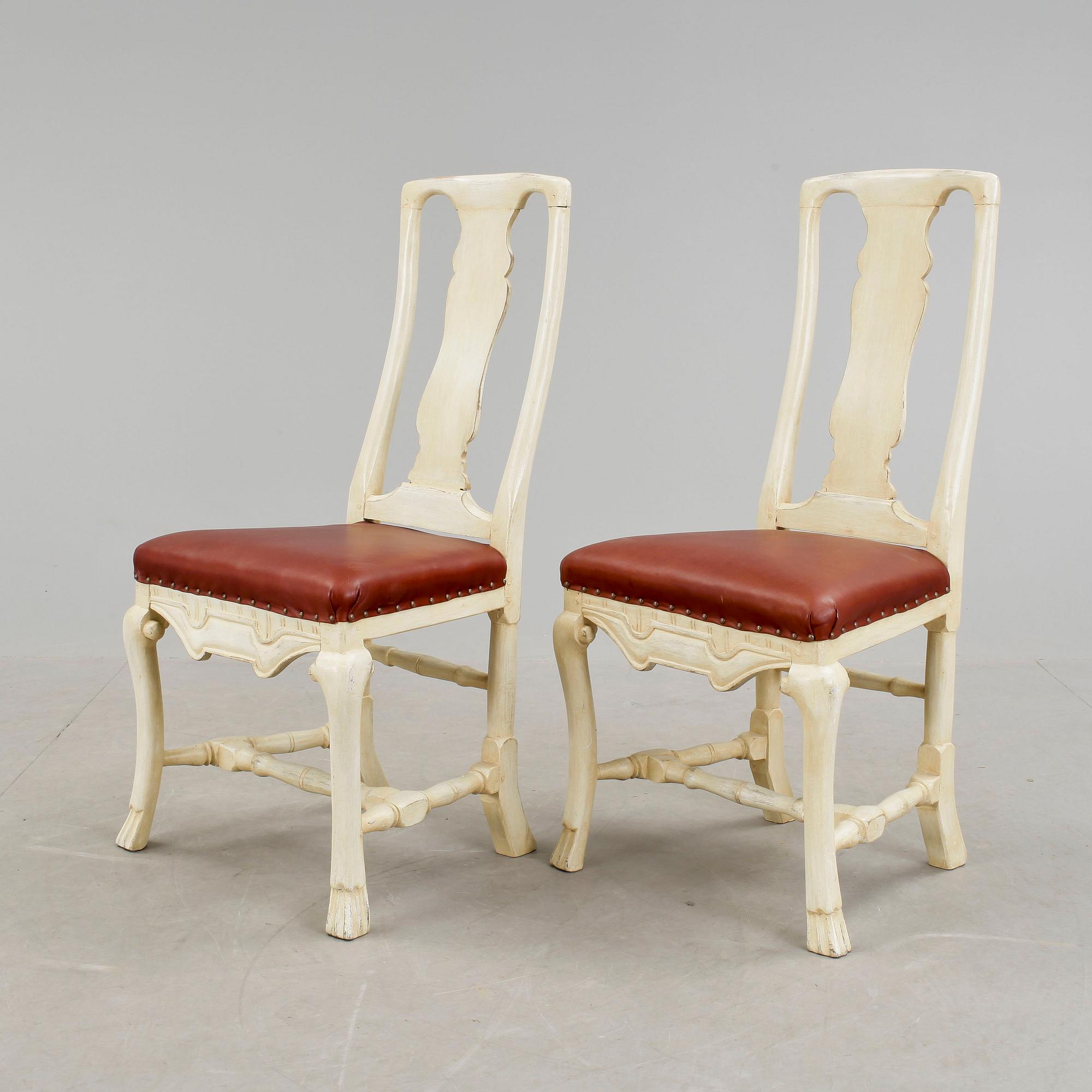 STOLAR, 2 st, senbarock, 1700-tal.