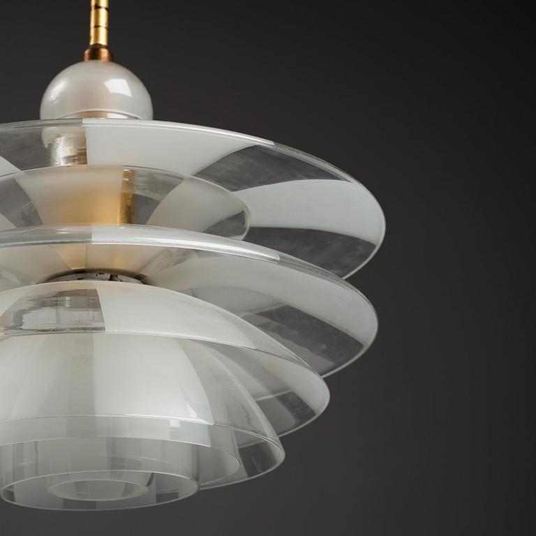 Poul Henningsen, a "Septima 4" ceiling light, Louis Poulsen, Denmark ca 1931.