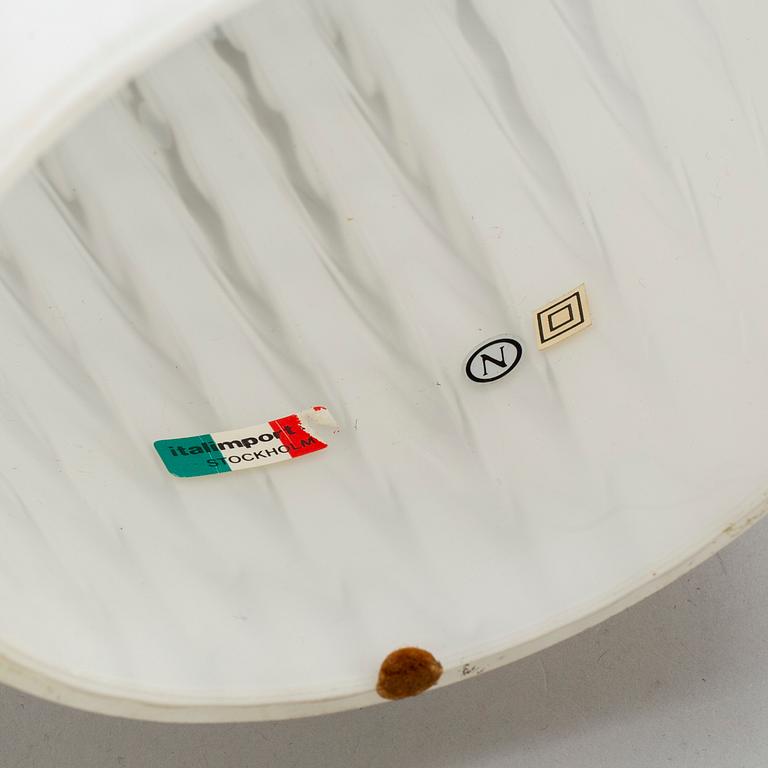 A pair of glass table lamps, 1980's.