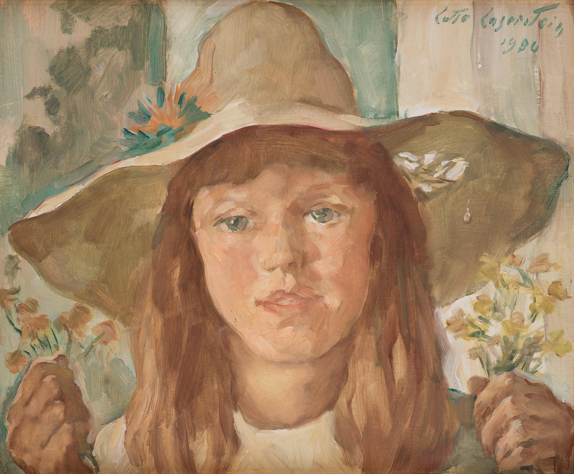 Lotte Laserstein, Girl in Straw Hat.