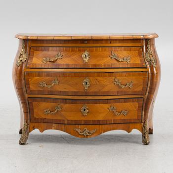 A Swedish parquetry rococo commode, Stockholm, later part 18th century.