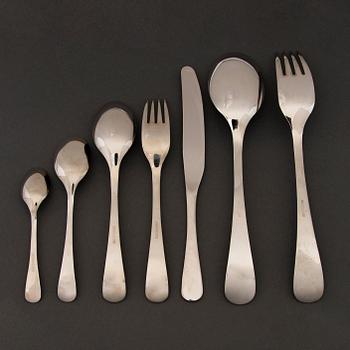 Stainless Steel Cutlery Set for Twelve person by Hackman, Finland 1990.