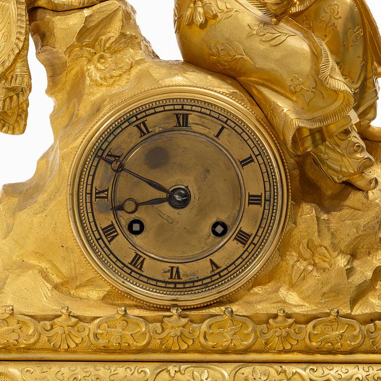 A Late Empire table clock, 19th century.