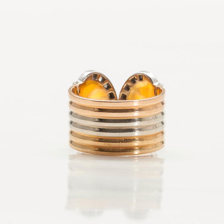 SORMUS, 18K kultaa, Briljanttihiottuja timantteja n. 0.26 ct. Sign. Cartier 162251.51. Koko 16, säädettävä. Paino 6 g.