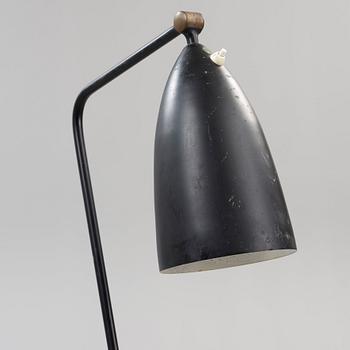 A Greta Magnusson Grossman 'Grasshopper', model G-33 black lacquered floor lamp, Bergbom's, Malmö 1950's.