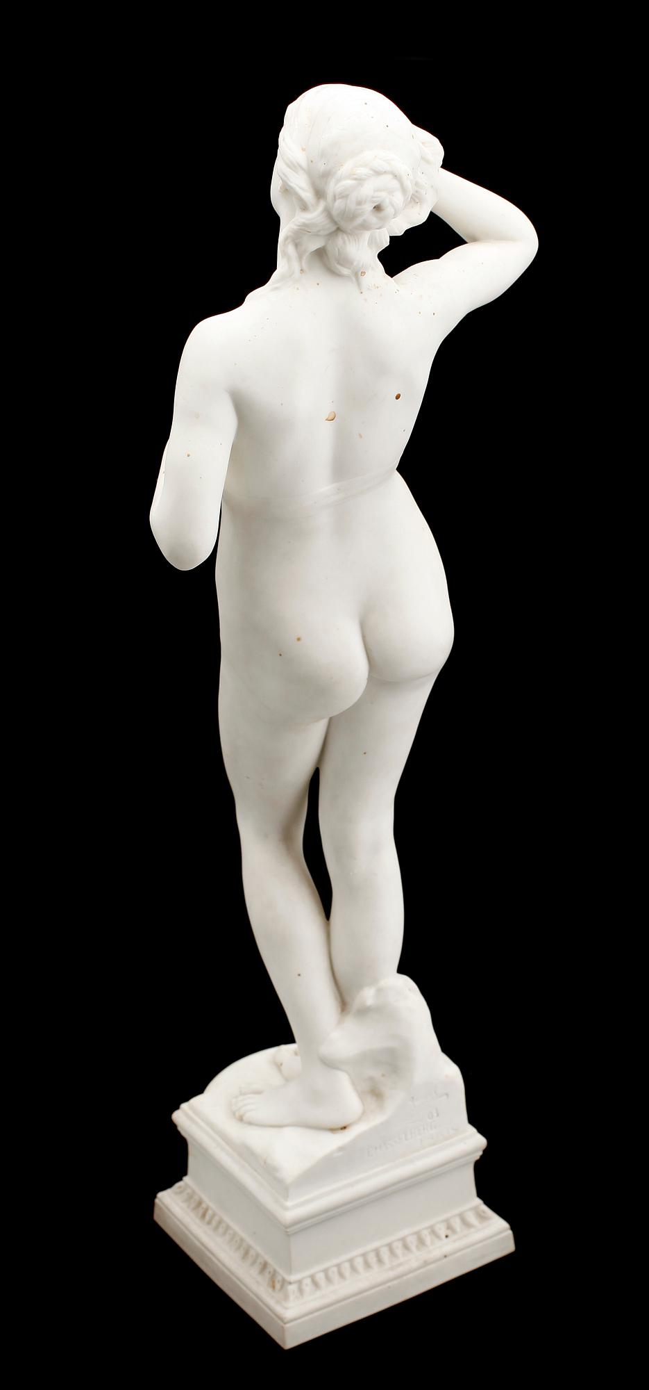 PER HASSELBERG, efter, figurin, parian, sign Gustafsberg 03 P Hasselberg Paris.