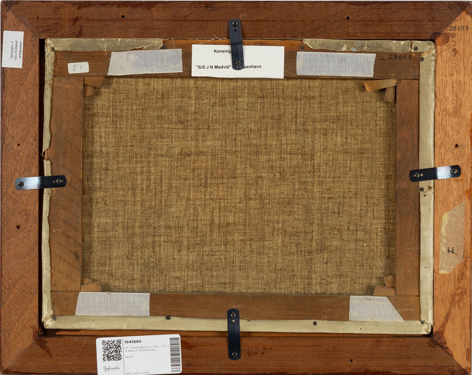 C Kensington, 1800/1900-tal. "S/S J N Madvid" af Köpenhavn.
