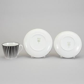 A 12 part earthenware service "Zebra" designed by Eugene Trost for Gefle, in production 1855-67.