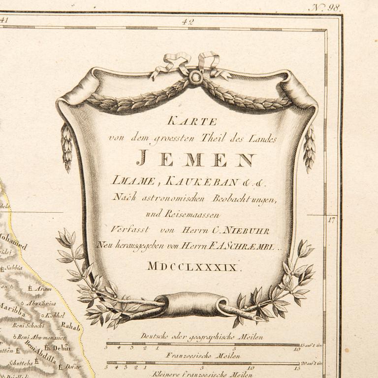 Franz Anton Schraembl, "Karte von des Landes Jemen... 1789".