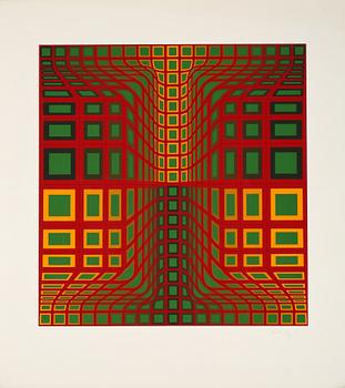Victor Vasarely · VICTOR VASARELY, färgseriegrafi, signerad och numrerad FV XII/XXV
