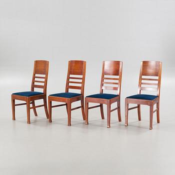A set of four jugend chairs from the early 20th century.
