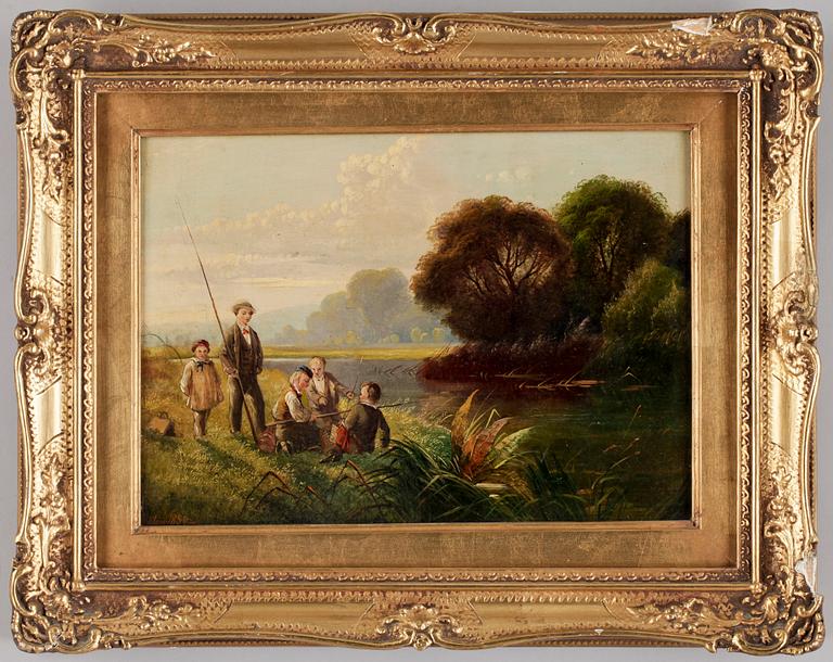 HENRY JOHN BODDINGTON, olja på pannå. Sign o dat 1859.