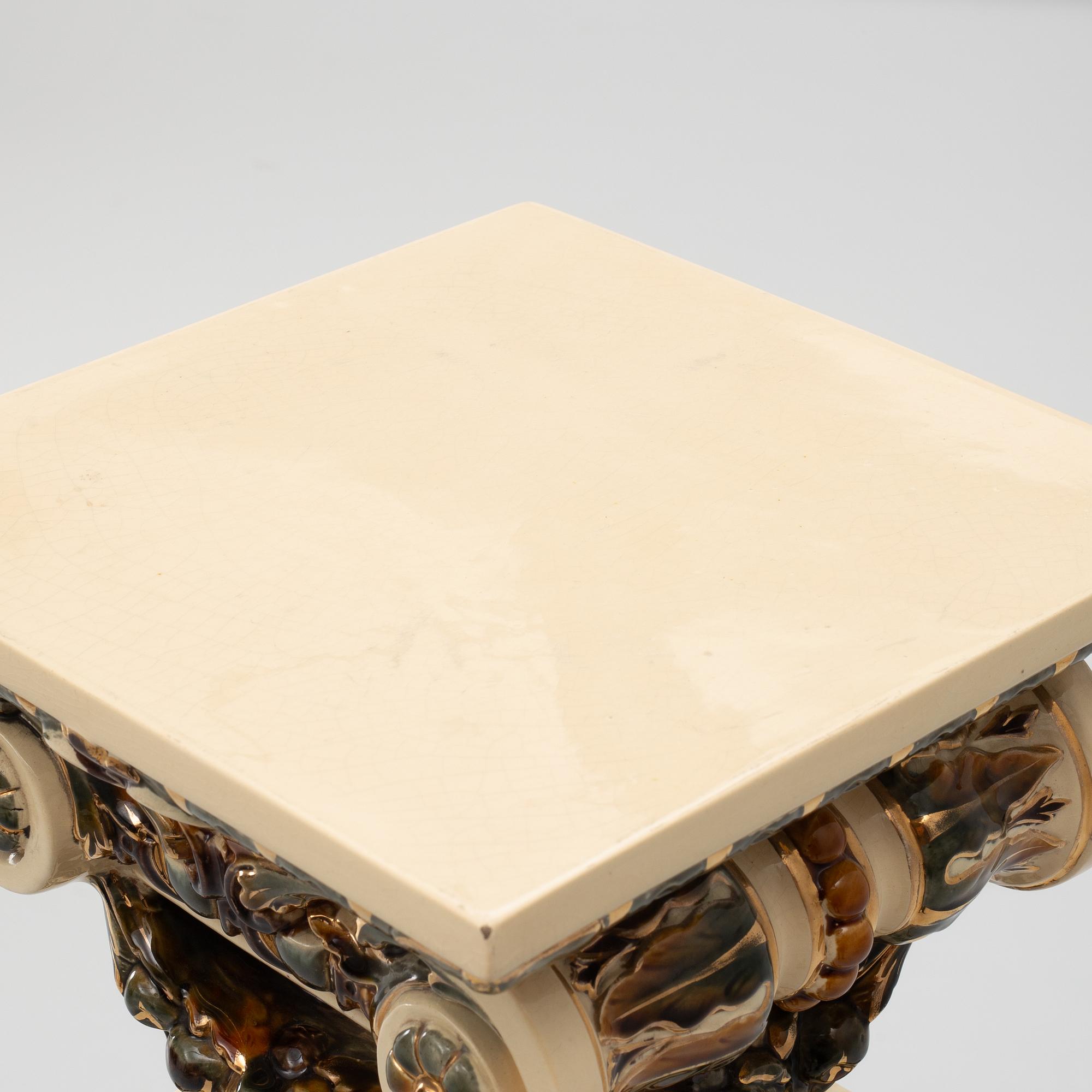 Pedestal with urn, Rörstrand, circa 1900.