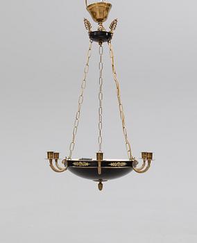 AMPEL, Karl Johan stil, 1900-talets mitt. Höjd ca 63 cm.