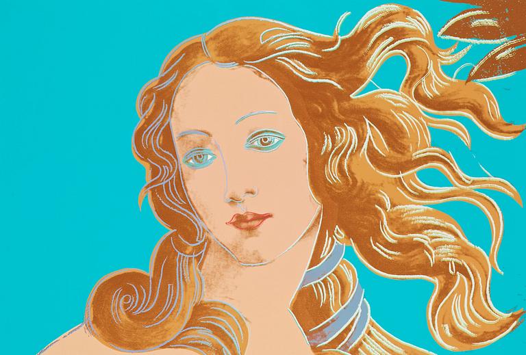 Andy Warhol, "Venus", ur: "Details of renaissance paintings (Sandro Botticelli, Birth of Venus, 1482)".