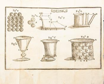 Domenico Guglielmini, book, hydrologiy, Bologna 1697, 15 engravings.