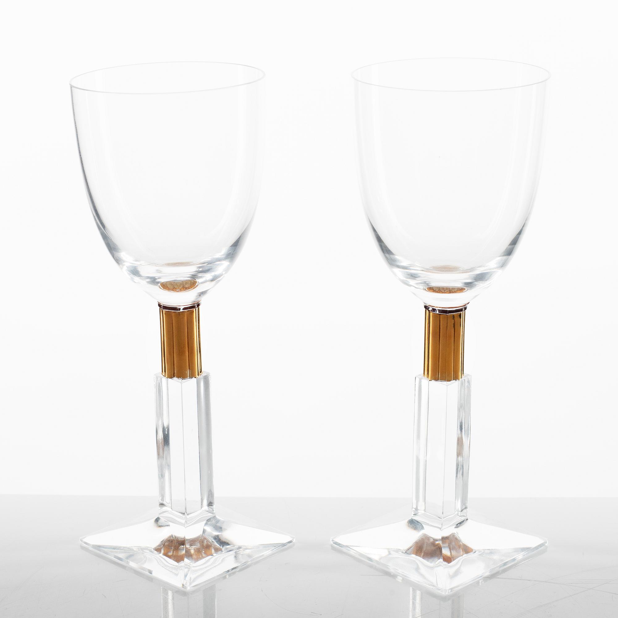 Gunnar Cyrén, vinglas, 7 st, "Aida", Orrefors.