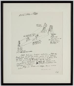 PETER DAHL, ink on paper, signed.