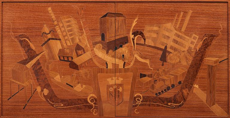 Erik Chambert, a cabinet/sideboard, Chamberts Möbelfabrik, Sweden 1930-40s.