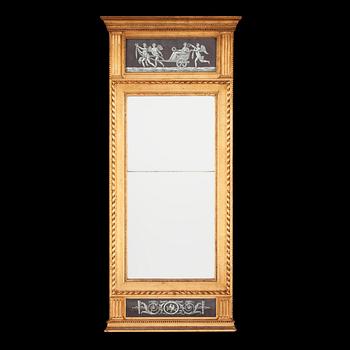 712. A late Gustavian late 18th century mirror.