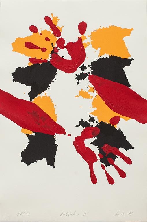 RAUL MEEL, färgserigrafi, signerad, numrerad 58/60 och daterad- 89.