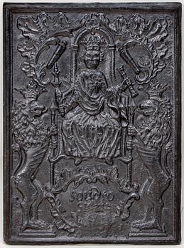 SÄTTUGNSPLATTA, gjutjärn. 1800/1900-tal.