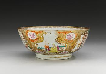 A large famille rose punch bowl, Qing dynasty, Qianlong (1736-95).