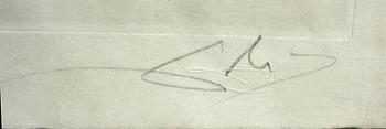 SALVADOR DALÍ, handkolorerad torrnål, sign och numr 58/145.