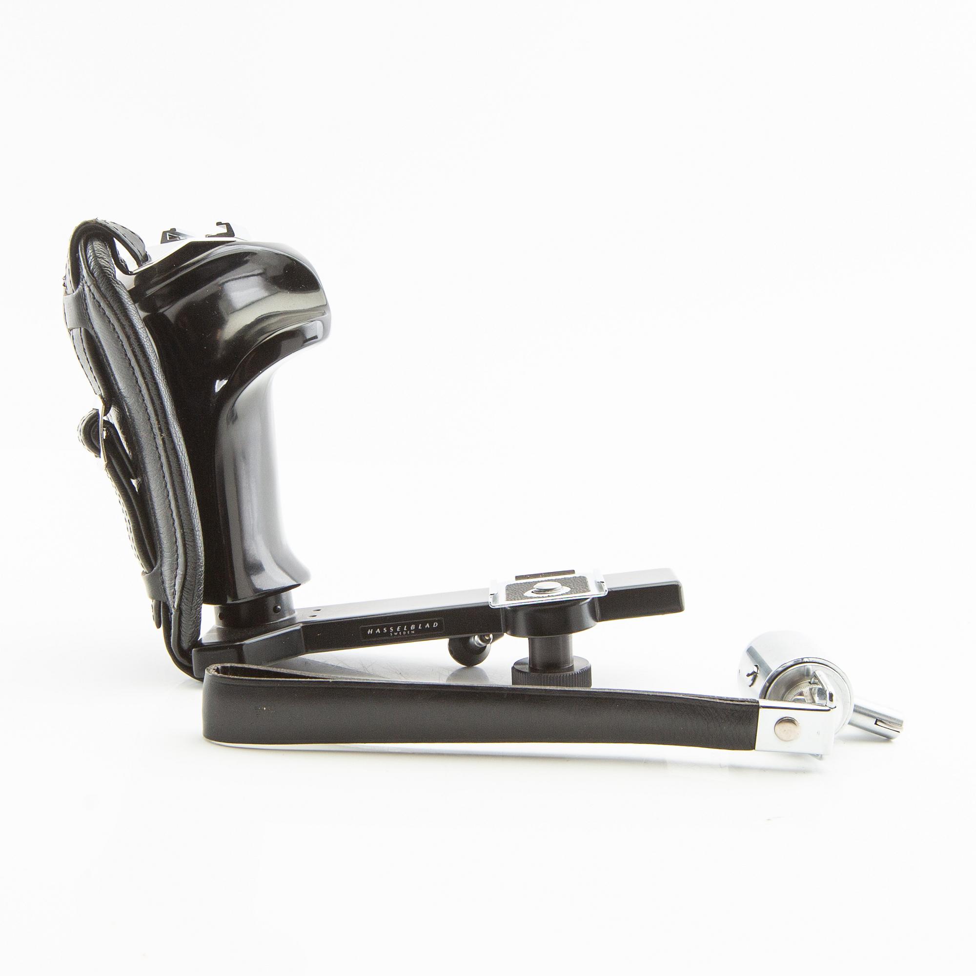 Hasselblad 500 C/M camera with lens and accessories.