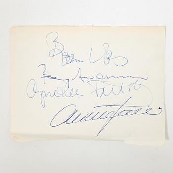 Autographs, "Abba", Folkets Park, Borlänge, 1973.