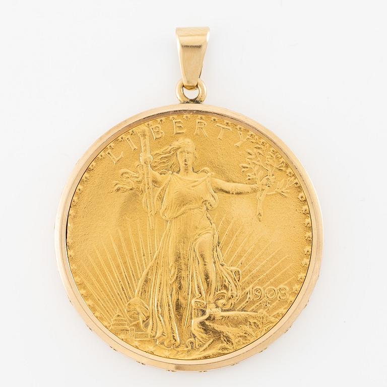 Nivada, pocket watch, "Coin Watch", "Twenty Dollars", 34.5 mm.